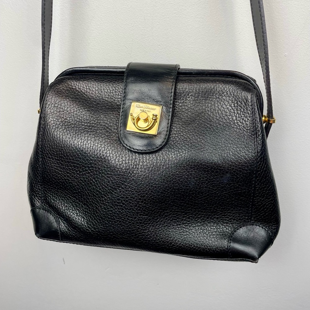 Vtg Flavi Vismano Italian leather shoulder crossbody bag
